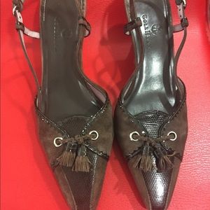 Women’s Cole Haan Brown Tassel Slingback Heels